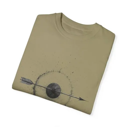 Unisex Garment-Dyed T-shirt with Unique Arrow and Target Design - Perfect for Casual Wear and Gifts - Image 27