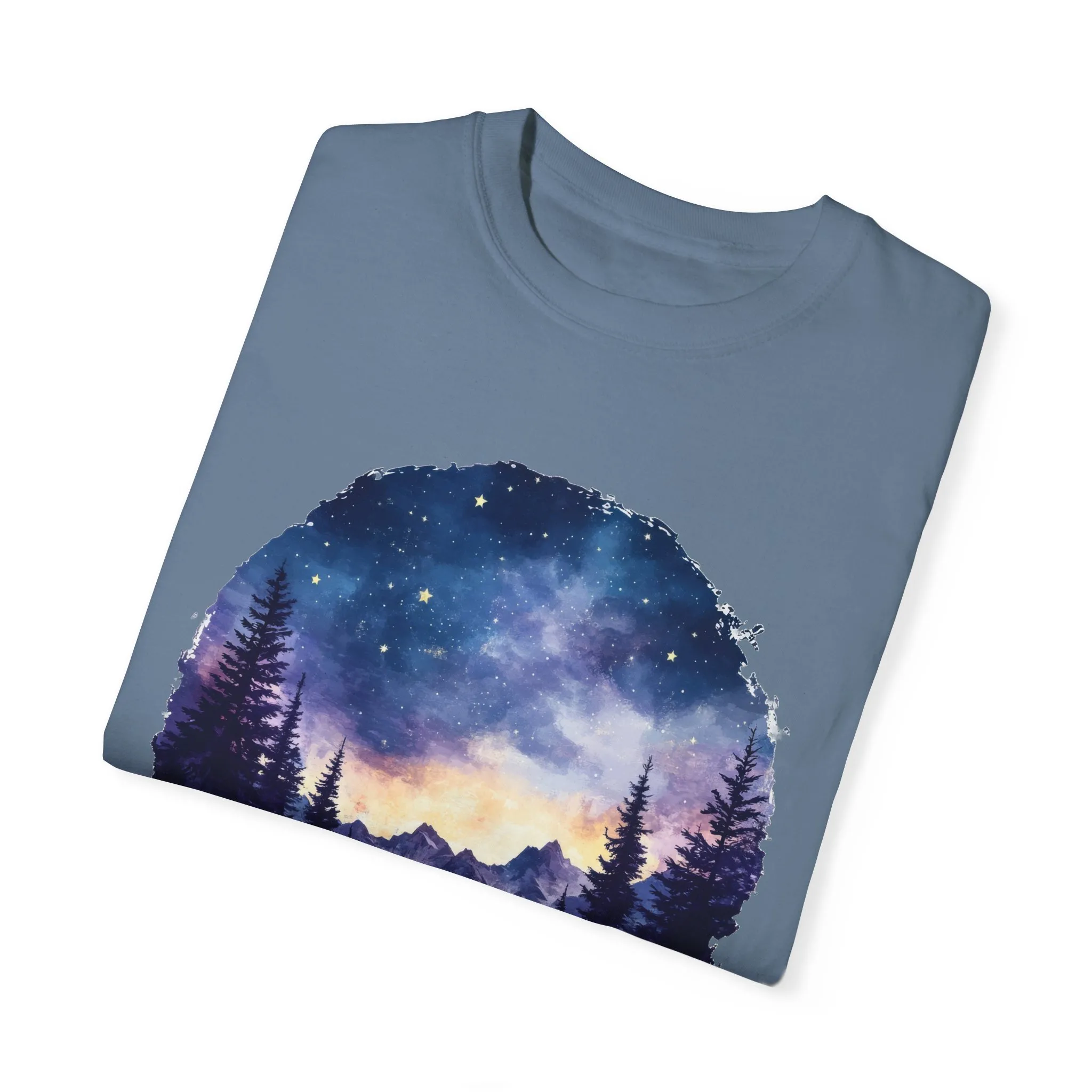 Campfire Night Sky Unisex Garment-Dyed T-Shirt - Image 10