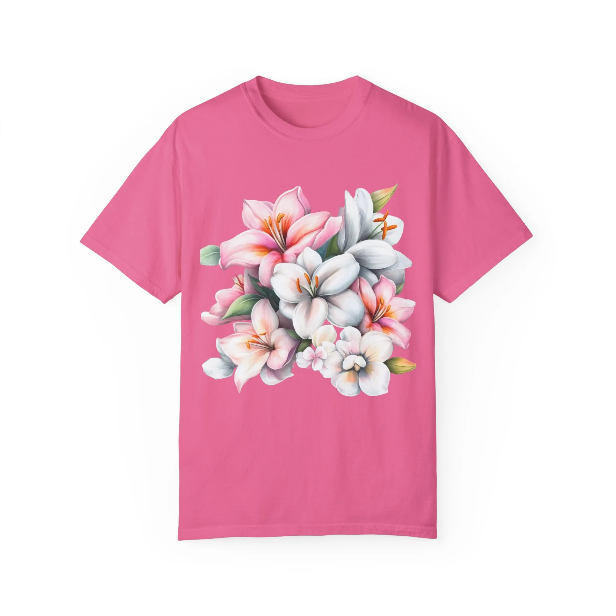 Floral Elegance Unisex Garment-Dyed T-Shirt - Perfect for Spring Celebrations - Image 49