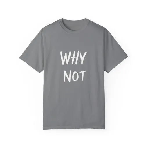 Why Not? Unisex Garment-Dyed T-Shirt - Casual Fun Statement Tee - Image 13