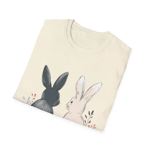Cute Bunny Love Unisex Softstyle T-Shirt for Easter Celebrations - Image 18