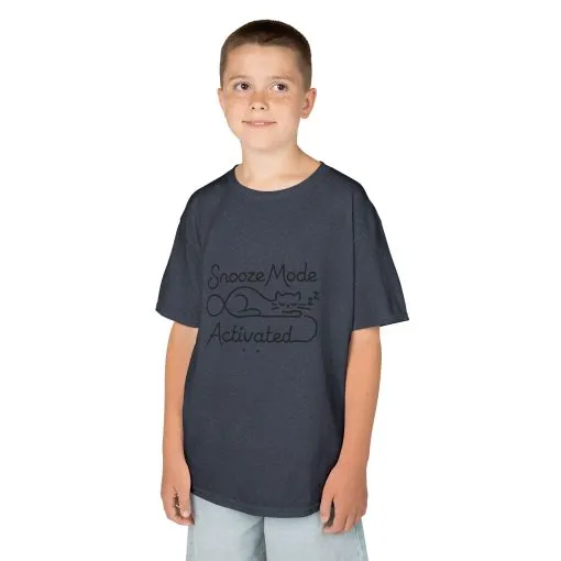 Kids 'Snooze Mode Activated' Heavy Cotton Tee - Fun Sleepy T-Shirt for Boys and Girls - Image 44