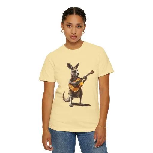 Funny Kangaroo Playing Guitar Unisex T-shirt - Image 4