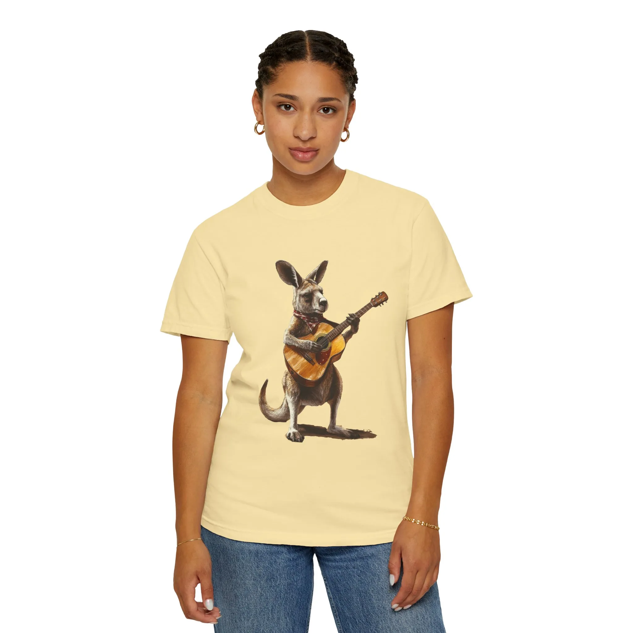Funny Kangaroo Playing Guitar Unisex T-shirt - Image 4