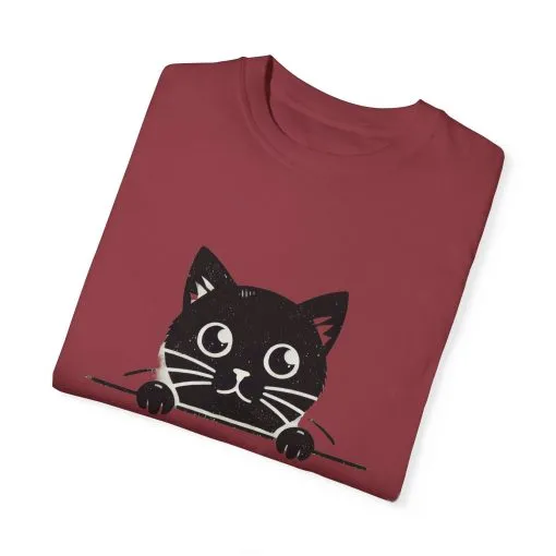 Cute Cat Design Unisex Garment-Dyed T-Shirt - Perfect for Animal Lovers - Image 27