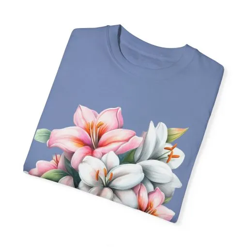 Floral Elegance Unisex Garment-Dyed T-Shirt - Perfect for Spring Celebrations - Image 26