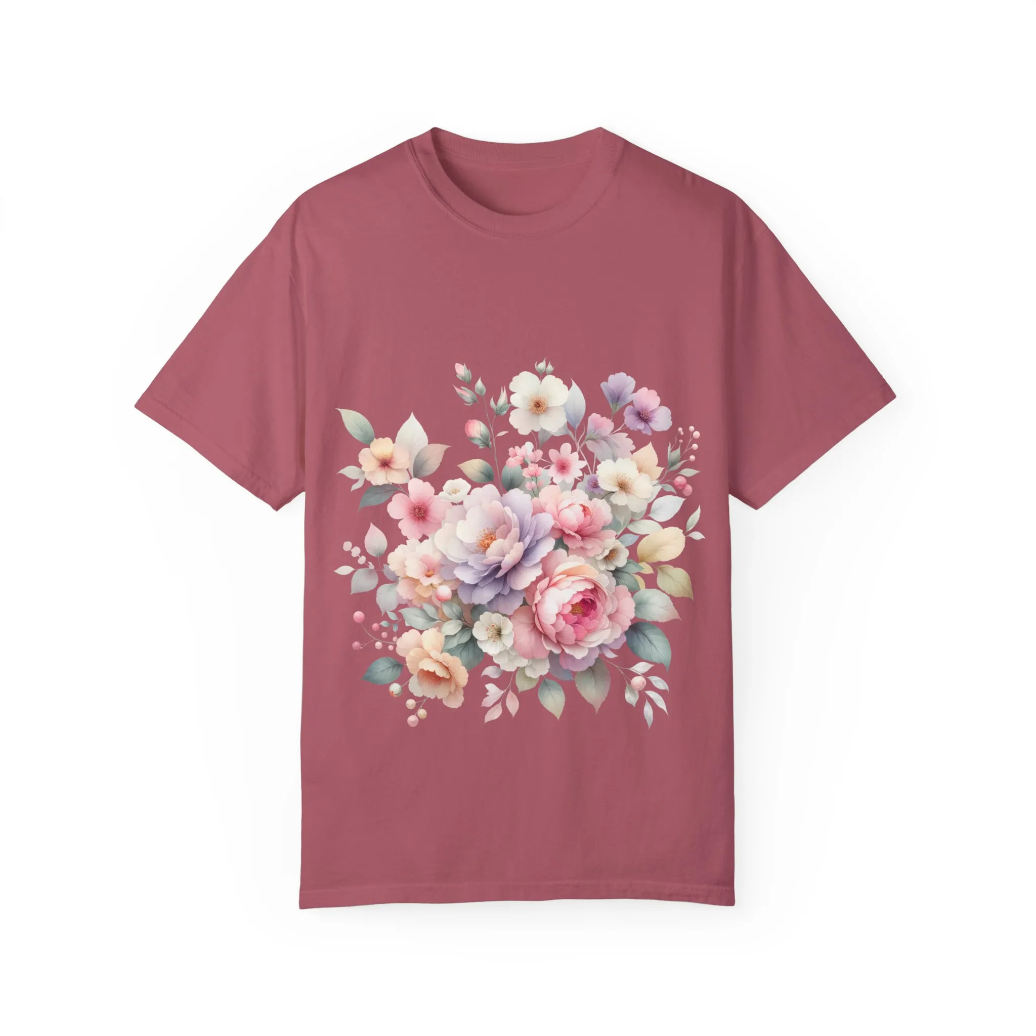 Floral Bliss Women's Garment-Dyed T-Shirt – Perfect for Spring Celebrations and Everyday Wear - Image 53