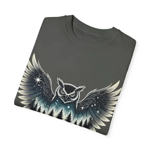 Unisex Garment-Dyed Owl T-Shirt | Nature-Inspired Design for Outdoor Lovers - Image 10