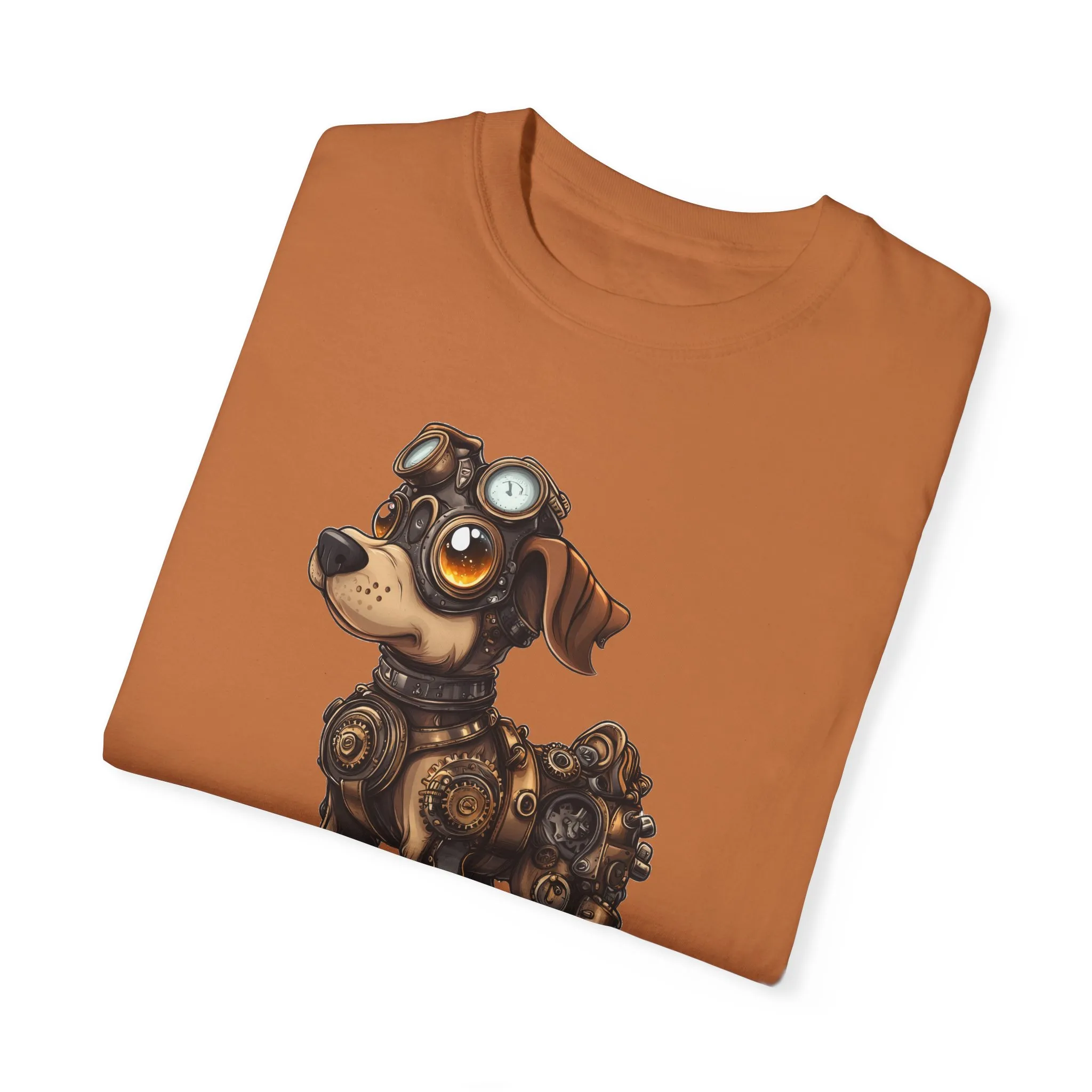 Steampunk Dog Unisex Garment-Dyed T-Shirt - Image 10