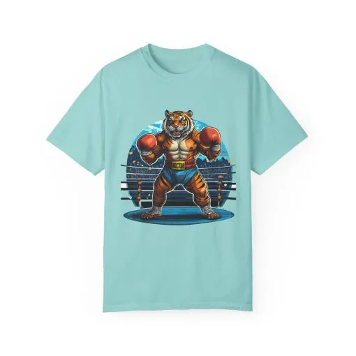 Boxing Tiger Unisex Garment-Dyed T-shirt | Sporty, Bold Graphic Tee for Animal Lovers - Image 9