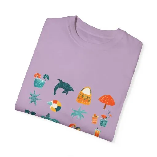 Tropical Vibes Unisex Garment-Dyed T-Shirt | Beach Life Design - Image 26