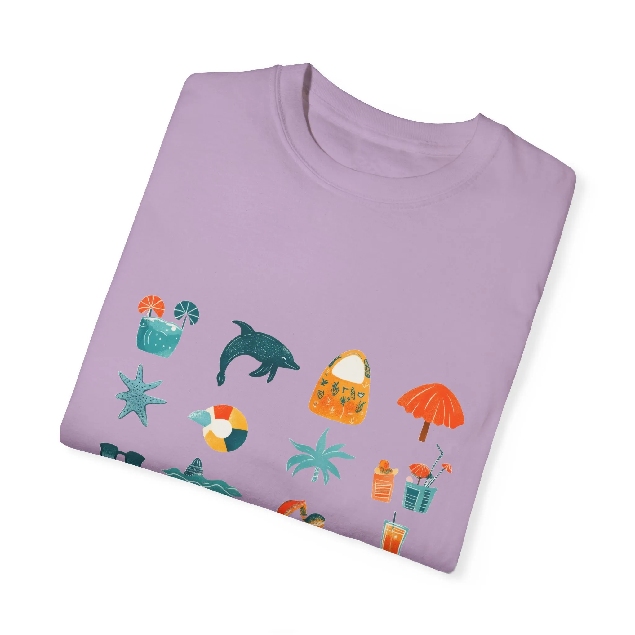 Tropical Vibes Unisex Garment-Dyed T-Shirt | Beach Life Design - Image 26