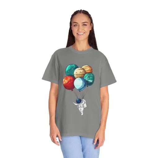 Astronauts and Planets Graphic T-Shirt - Unisex Garment-Dyed Tee - Image 20