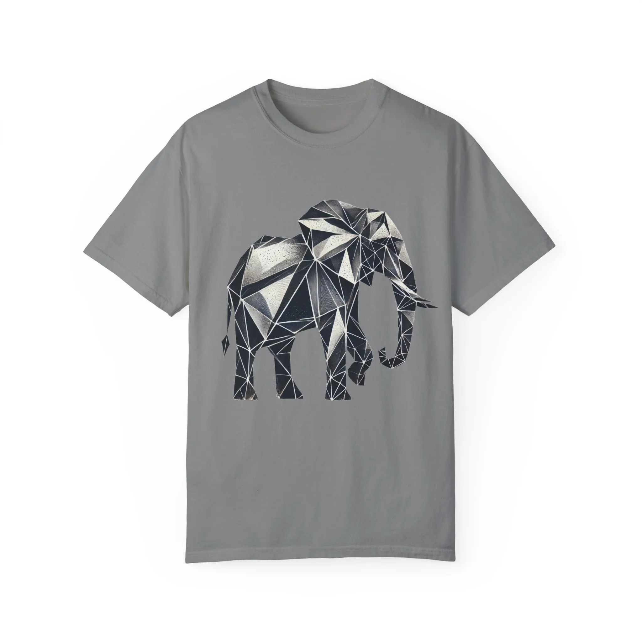 Geometric Elephant Unisex Garment-Dyed T-Shirt - Image 13