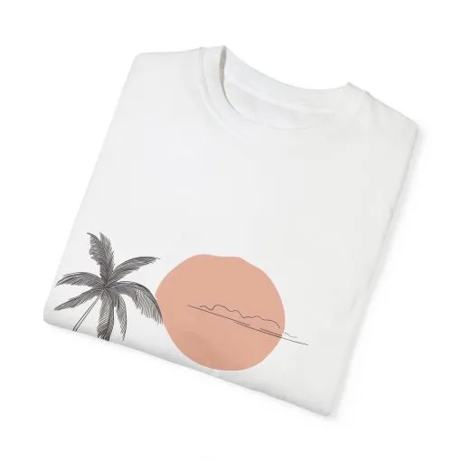 Sunset Beach Vibe Unisex Garment-Dyed T-Shirt - Image 6