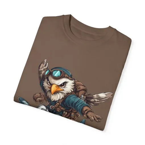 Adventure Owl Unisex Garment-Dyed T-Shirt - Perfect for Flyers and Animal Lovers - Image 6