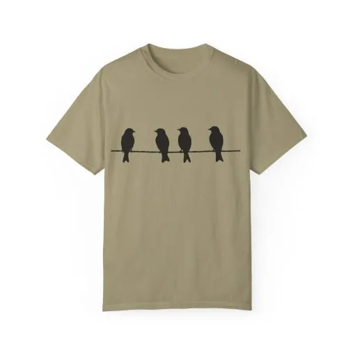 Minimalist Bird Silhouette Unisex T-Shirt - Image 13