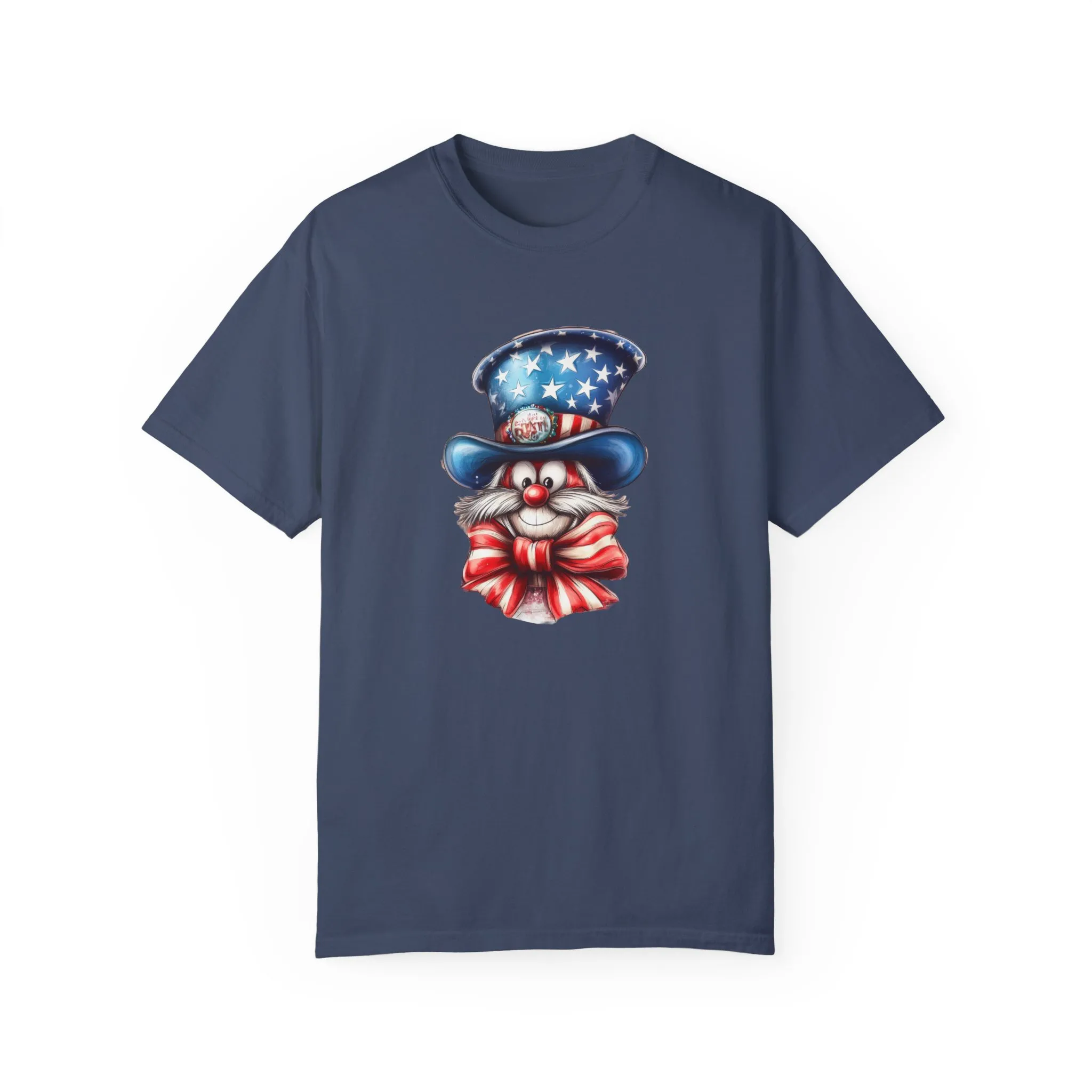 Patriotic Cat Unisex Garment-Dyed T-Shirt – Festive 4th of July Vibe - Image 5