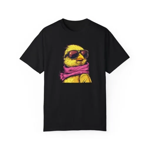 Cool Chick Unisex Garment-Dyed T-Shirt - Fun Bird Design - Image 37