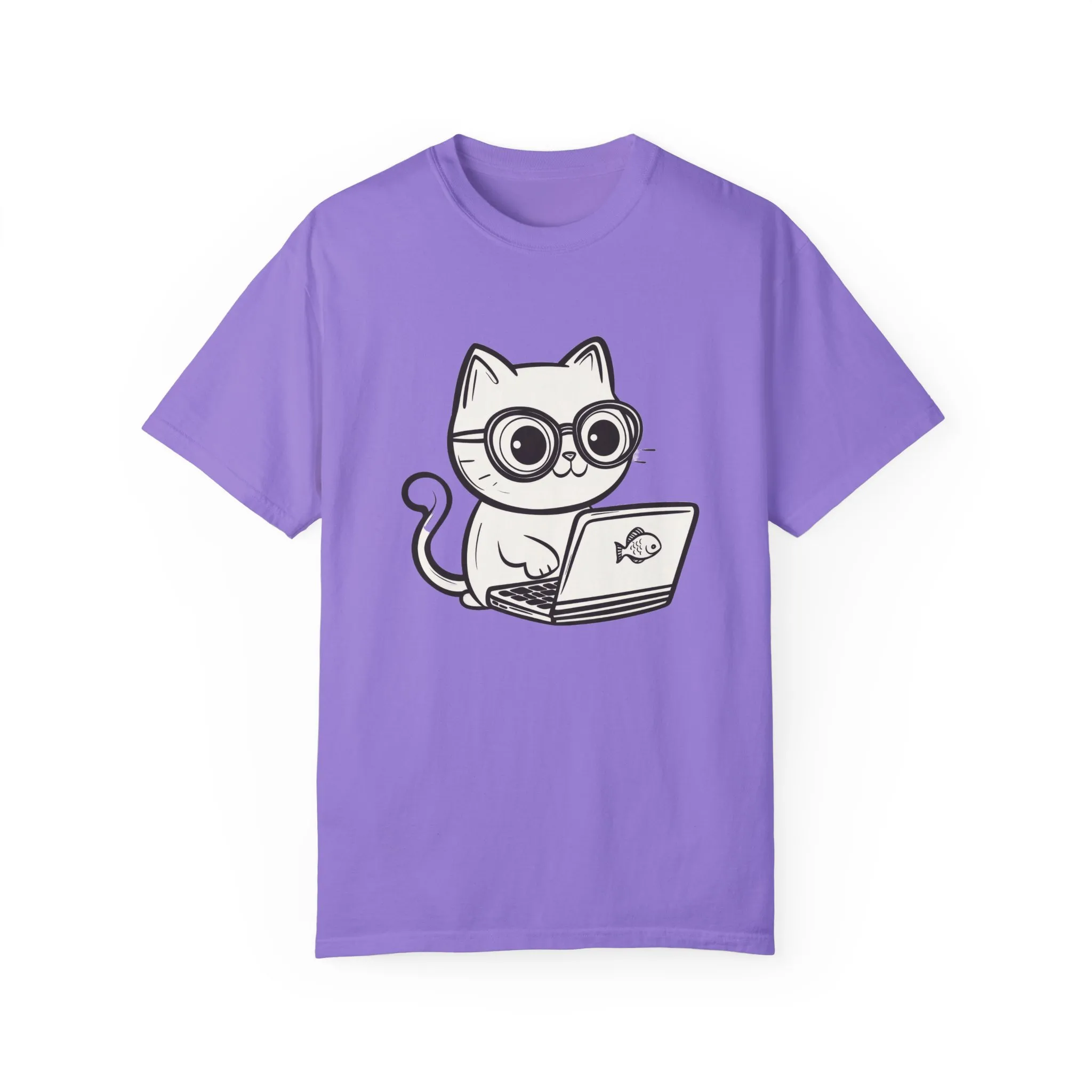 Cute Cat Gamer Unisex Garment-Dyed T-Shirt - Image 29