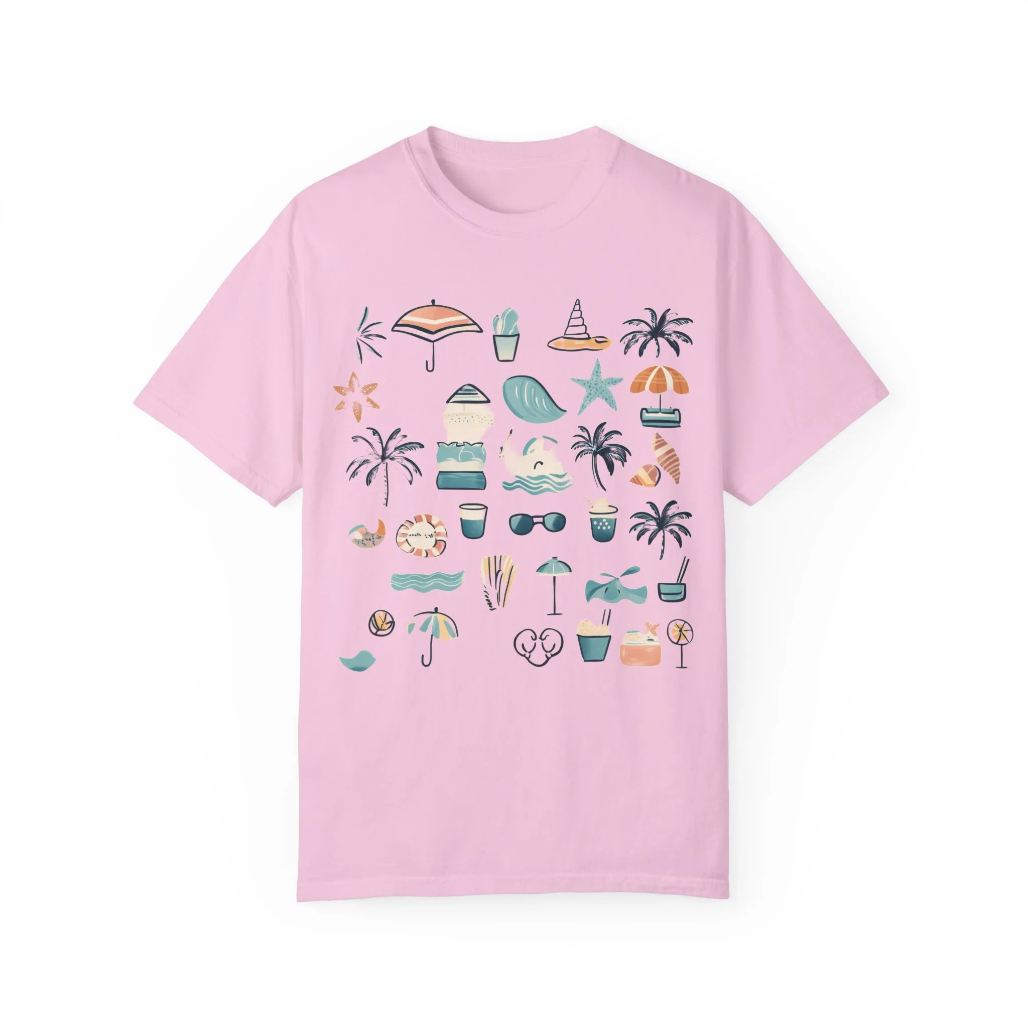 Beach Vibes Unisex Garment-Dyed T-Shirt | Summer Fun Graphic Tee - Image 2