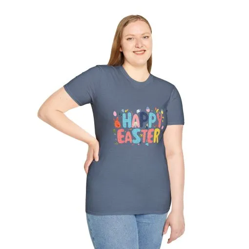 Happy Easter Unisex Softstyle T-Shirt - Vibrant Seasonal Tee for Spring Celebrations - Image 38