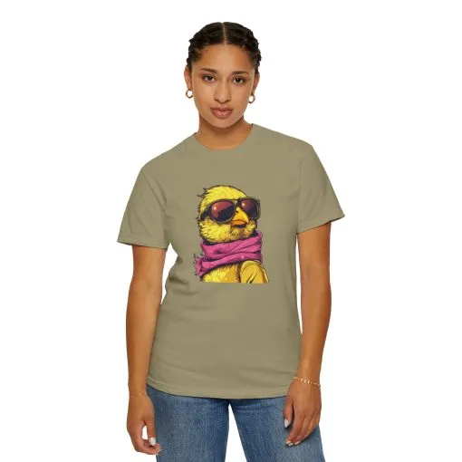 Cool Chick Unisex Garment-Dyed T-Shirt - Fun Bird Design - Image 20