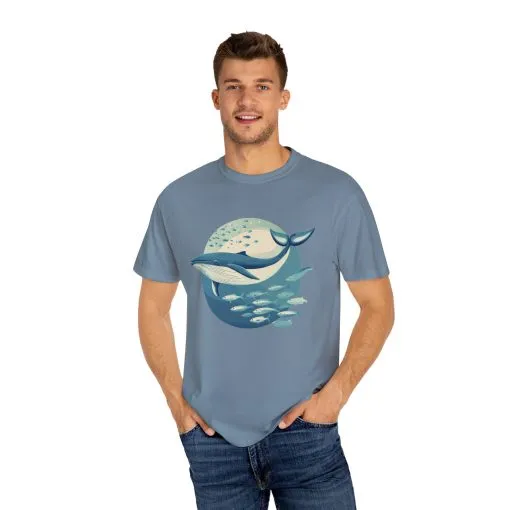 Whale Watching Unisex Garment-Dyed T-Shirt | Ocean Lover's Tee - Image 27
