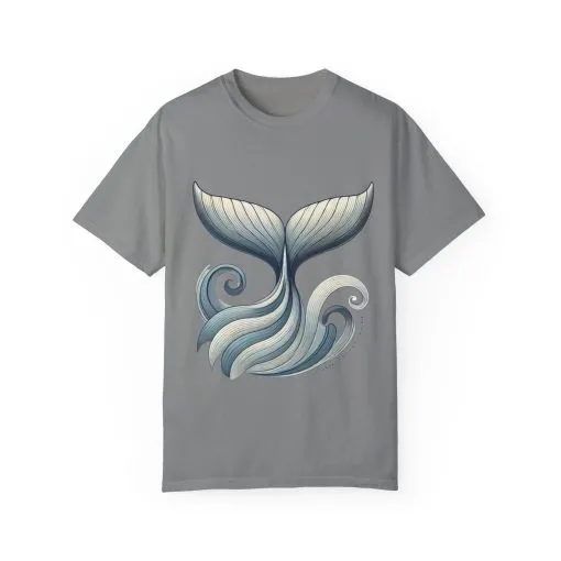 Whale Tail Garment-Dyed T-Shirt - Ocean-Inspired Design for Nature Lovers - Image 25