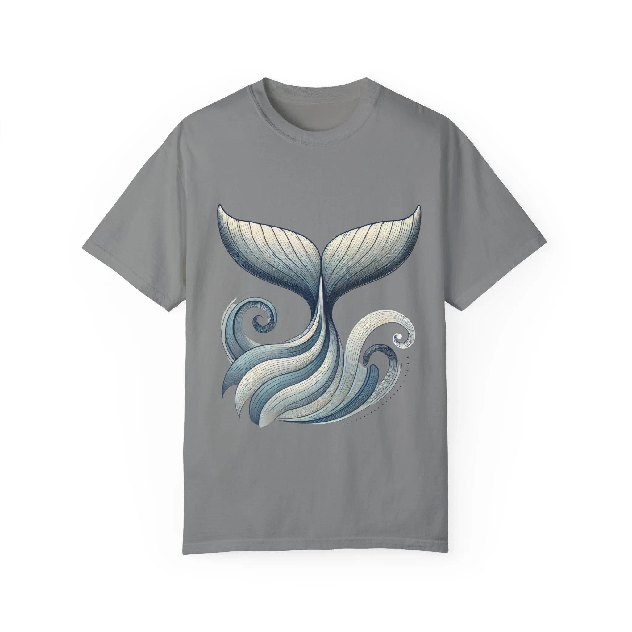 Whale Tail Garment-Dyed T-Shirt, Ocean-Inspired Design for Nature Lovers - Image 25