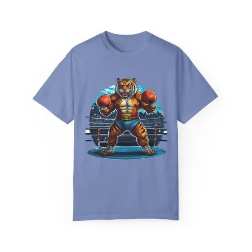 Boxing Tiger Unisex Garment-Dyed T-shirt | Sporty, Bold Graphic Tee for Animal Lovers - Image 21