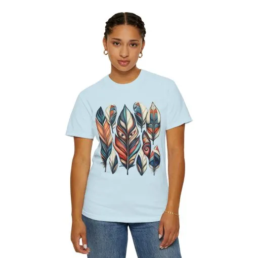 Bohemian Feathers Unisex T-Shirt - Artistic Nature Design - Image 40