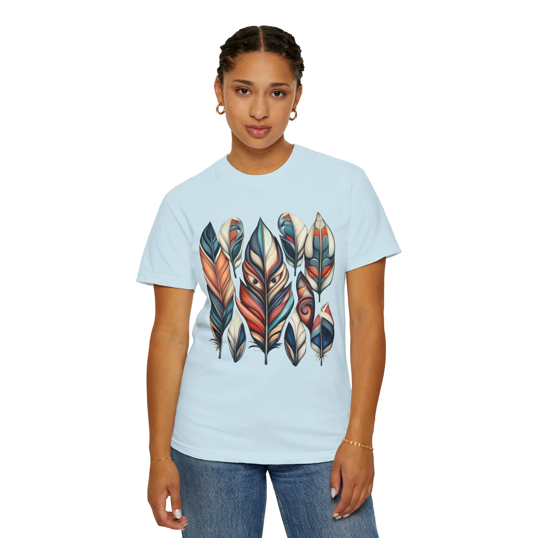 Bohemian Feathers Unisex T-Shirt - Artistic Nature Design - Image 40
