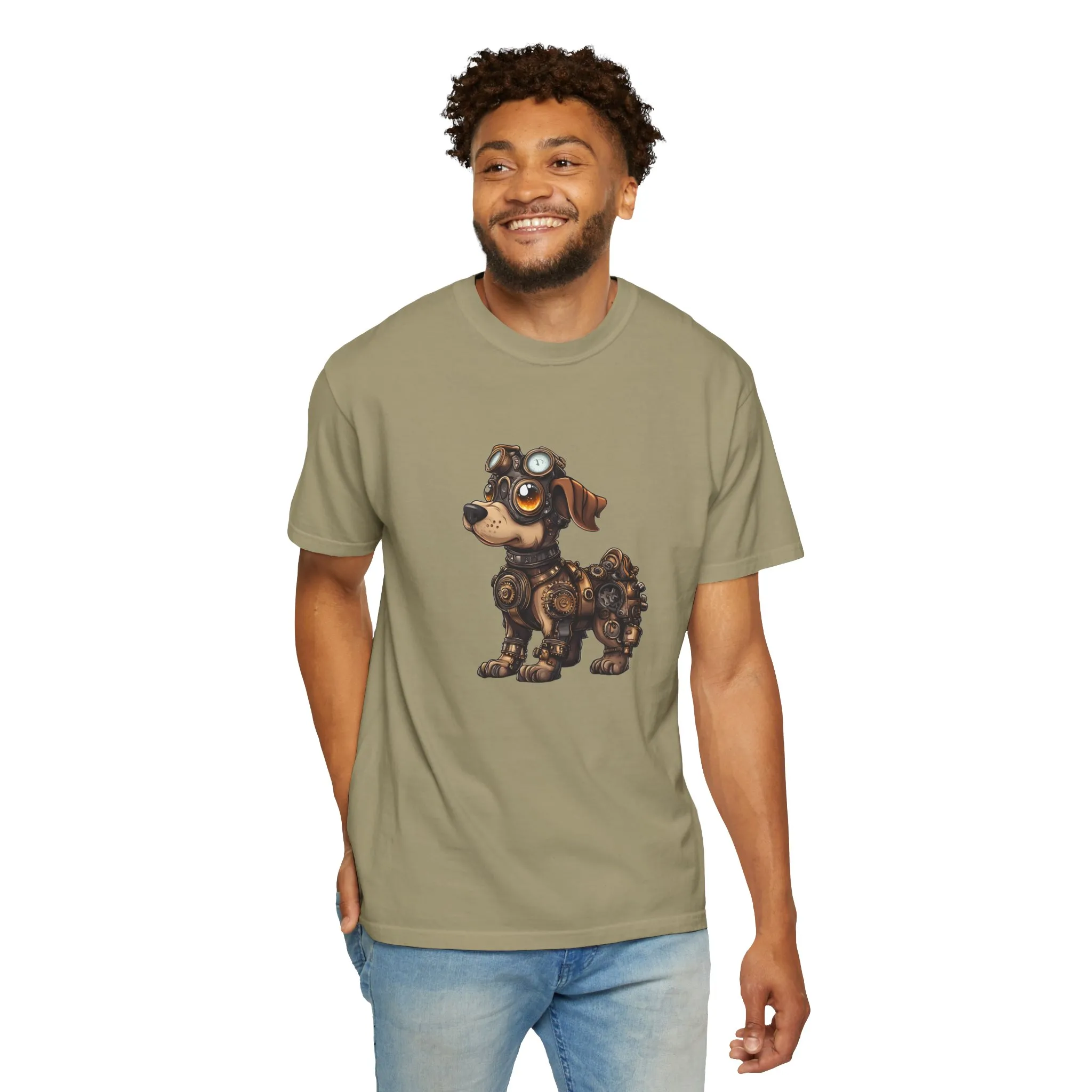 Steampunk Dog T-Shirt | Unisex Garment-Dyed Tee for Animal Lovers - Image 16