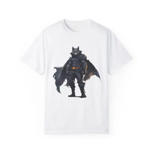 Heroic Wolf T-Shirt | Unisex Garment-Dyed Tee for Animal Lovers & Comic Fans - Image 5
