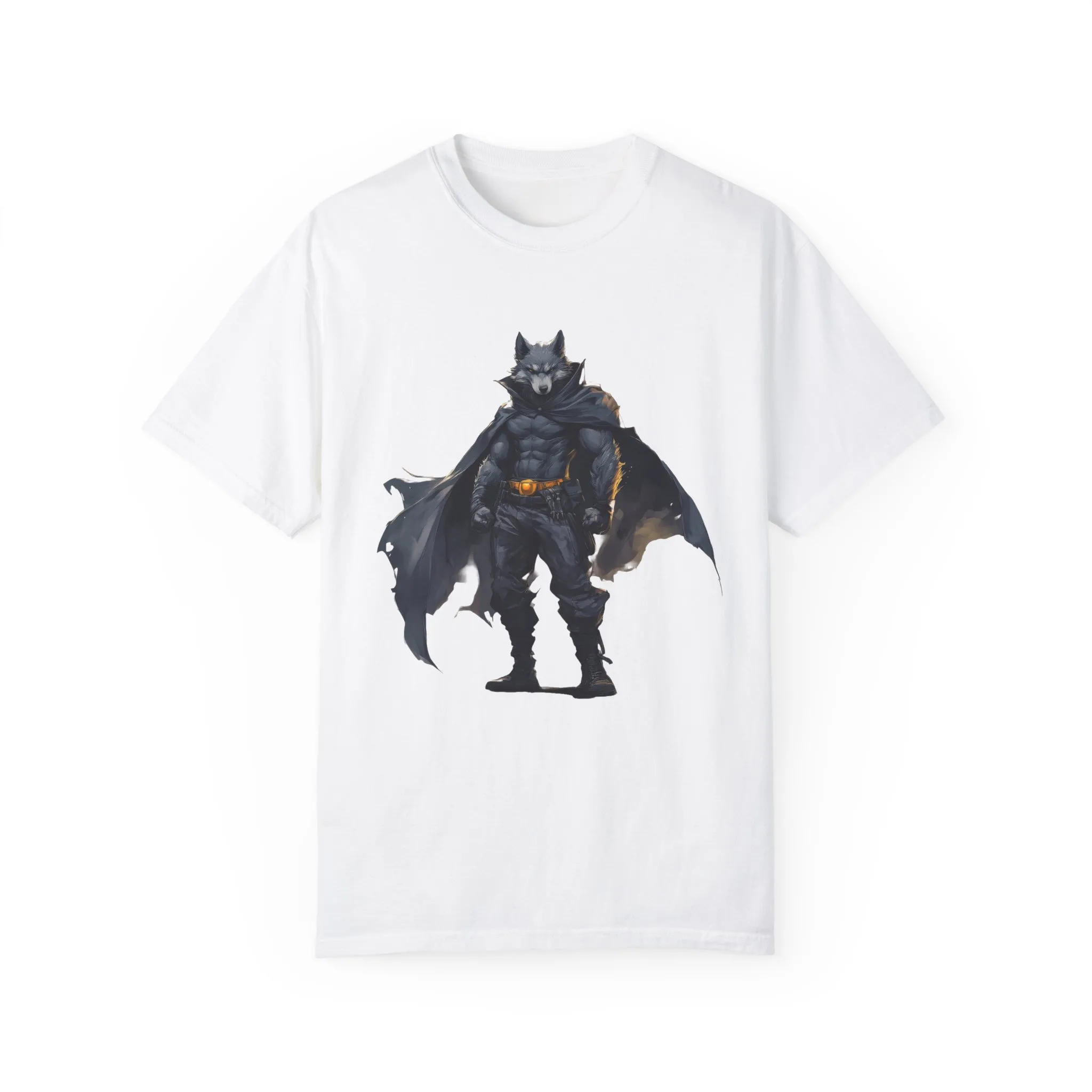 Heroic Wolf T-Shirt | Unisex Garment-Dyed Tee for Animal Lovers & Comic Fans - Image 5