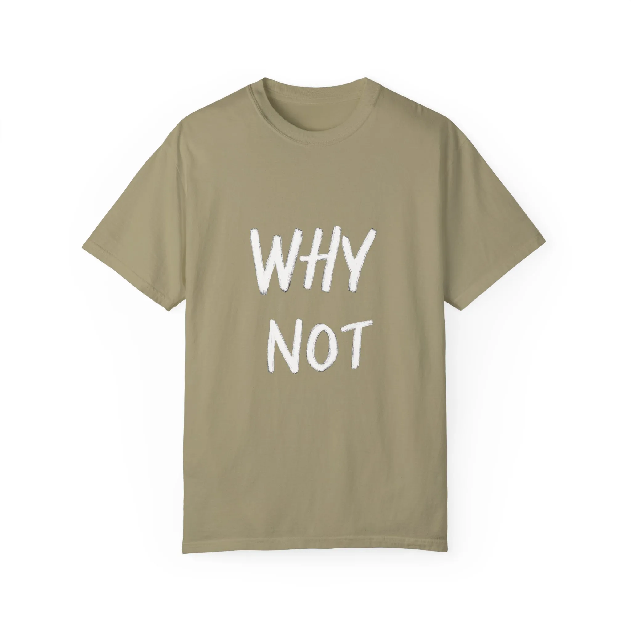 Unisex Why Not Garment-Dyed T-Shirt - Positive Vibe Casual Wear - Image 5