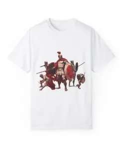Warrior Spirit Unisex Garment-Dyed T-Shirt - Bold Roman Gladiator Design
