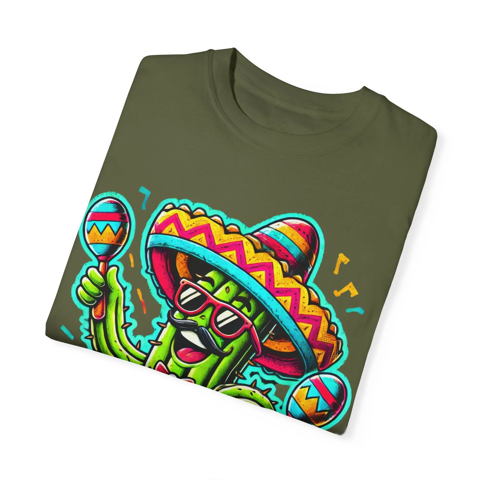 Fiesta Time Cactus T-Shirt - Unisex Garment-Dyed Tee for Celebration Lovers - Image 18