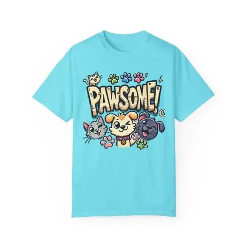 Pawsome Garment-Dyed T-Shirt for Animal Lovers - Image 37