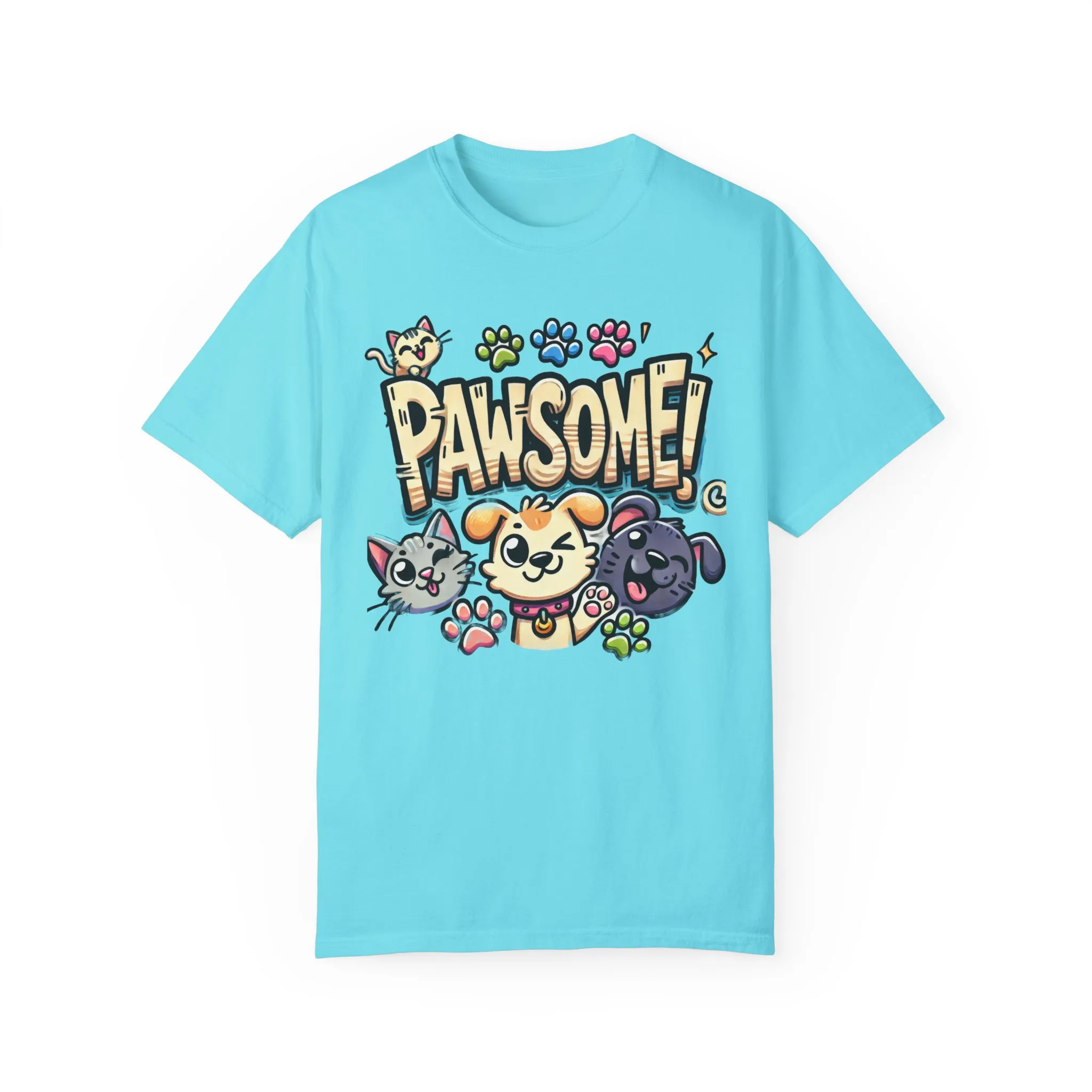 Pawsome Garment-Dyed T-Shirt for Animal Lovers - Image 37