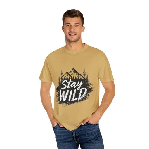 Stay Wild Unisex Garment-Dyed T-Shirt for Adventure Lovers - Image 23