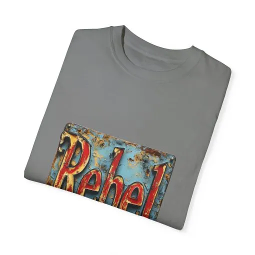 Rebel Unisex Garment-Dyed T-Shirt - Vintage Style Graphic Tee - Image 14