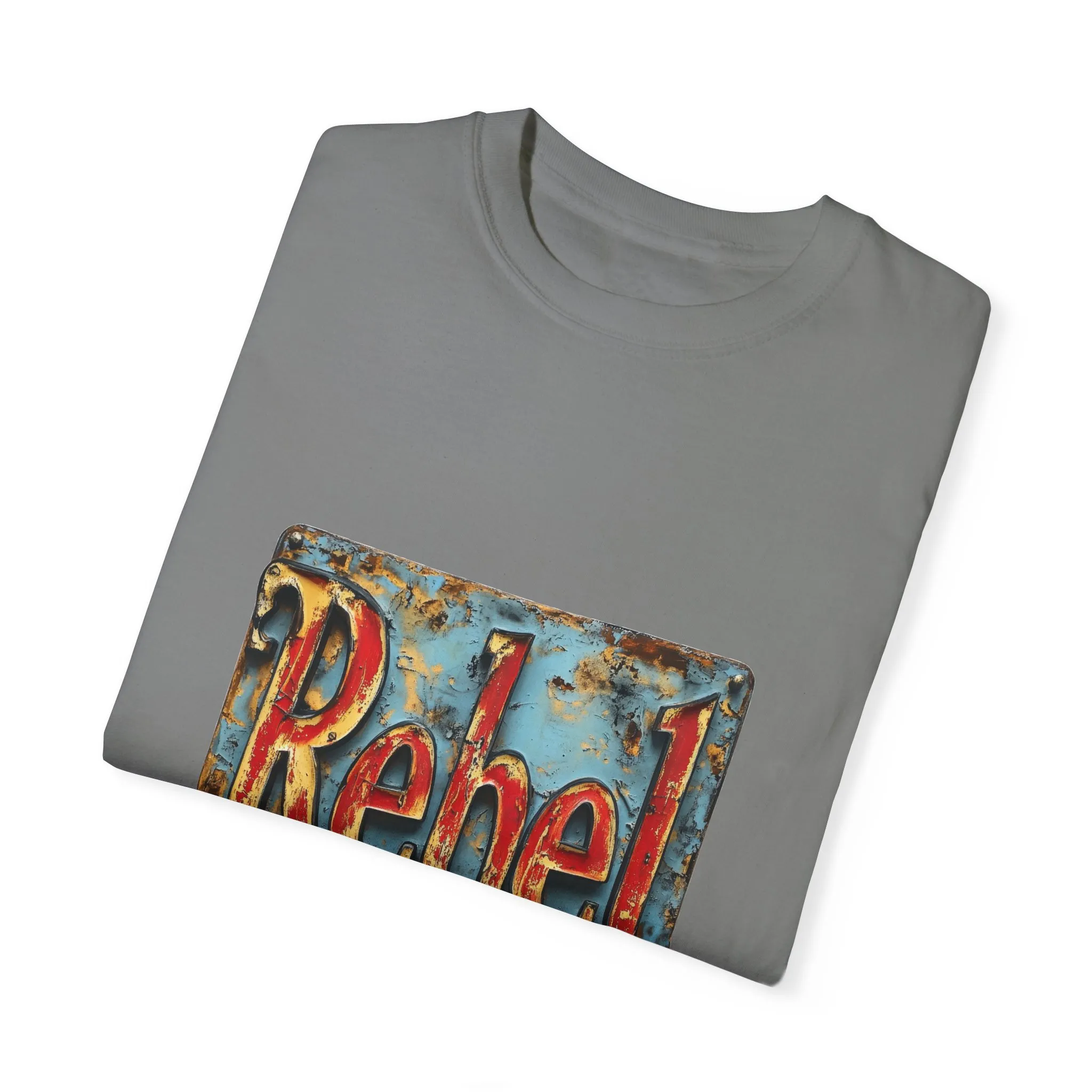 Rebel Unisex Garment-Dyed T-Shirt - Vintage Style Graphic Tee - Image 14
