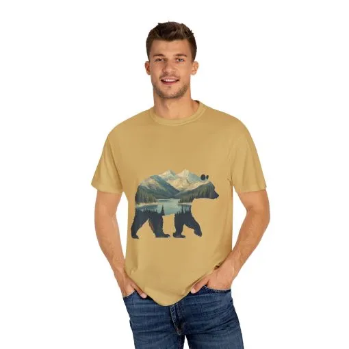 Nature-Inspired Bear Graphic Unisex T-Shirt - Image 6