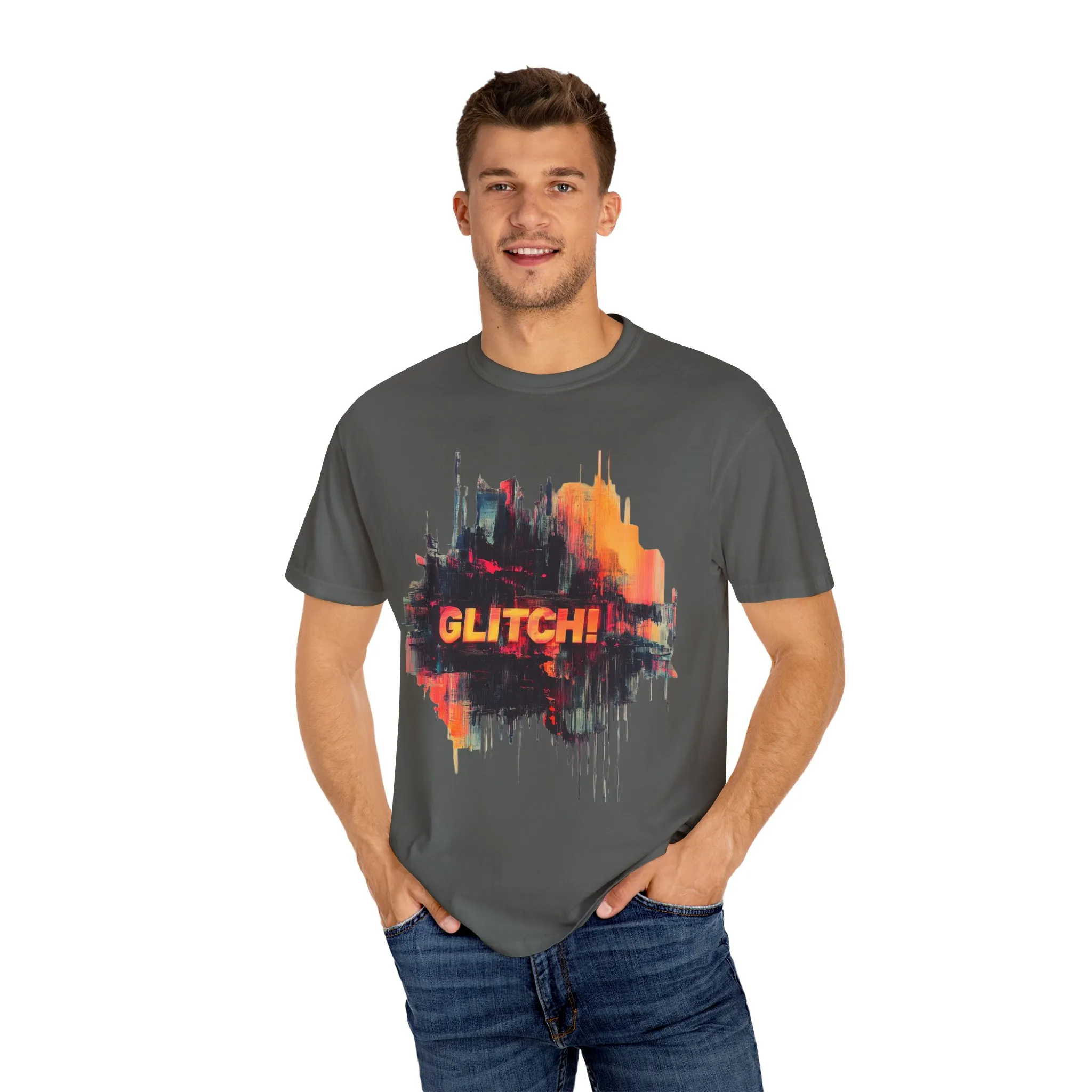Trendy Unisex ‘GLITCH!’ T-Shirt - Vibrant Streetwear Inspired Tee - Image 11