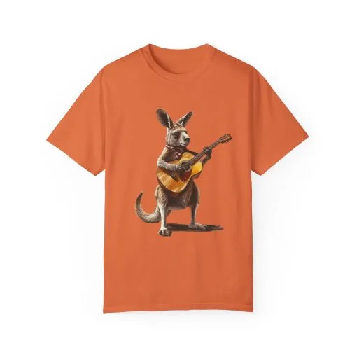 Funny Kangaroo Playing Guitar Unisex T-shirt - Image 13