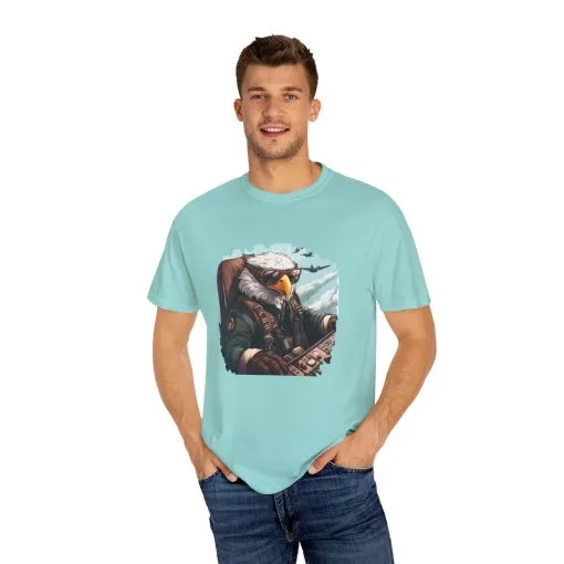 Pilot Eagle Unisex Garment-Dyed T-Shirt - Adventure Apparel for Aviation Enthusiasts - Image 23