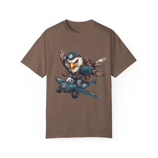 Adventure Owl Unisex Garment-Dyed T-Shirt - Perfect for Flyers and Animal Lovers - Image 5