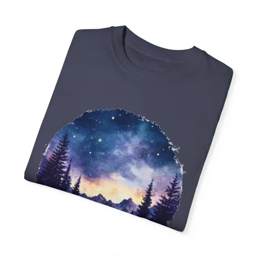Campfire Night Sky Unisex Garment-Dyed T-Shirt - Image 18
